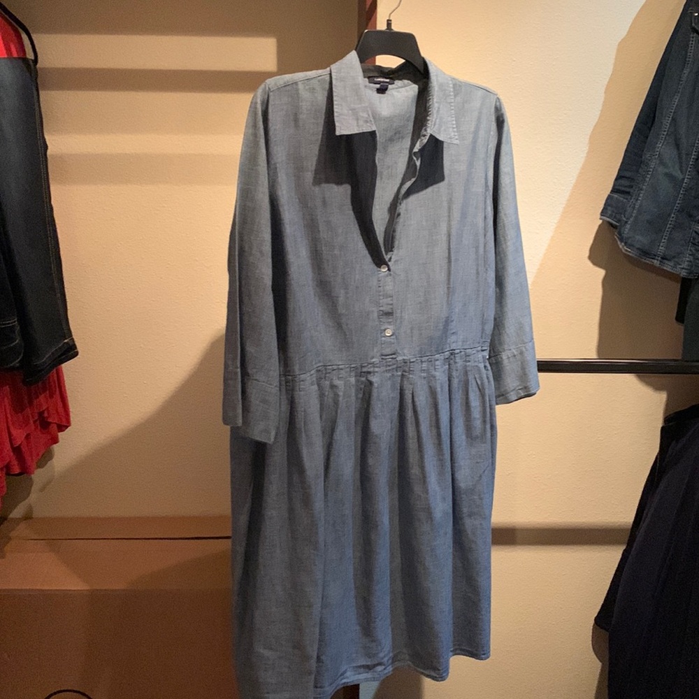 Lands End chambray dress 26w